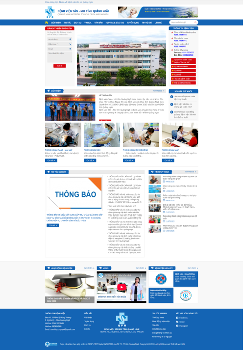 Website Bệnh Viện Sản Nhi Quảng Ngãi